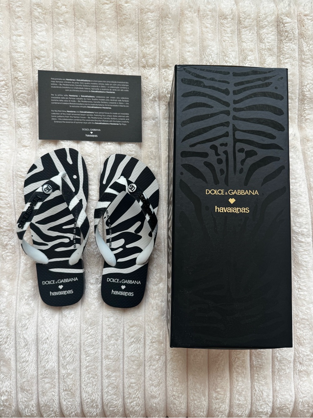 Havaianas Black & White Zebra-Print Women's Sandals